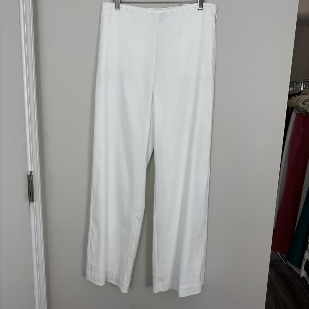 Ann Taylor White Wide Leg Pants